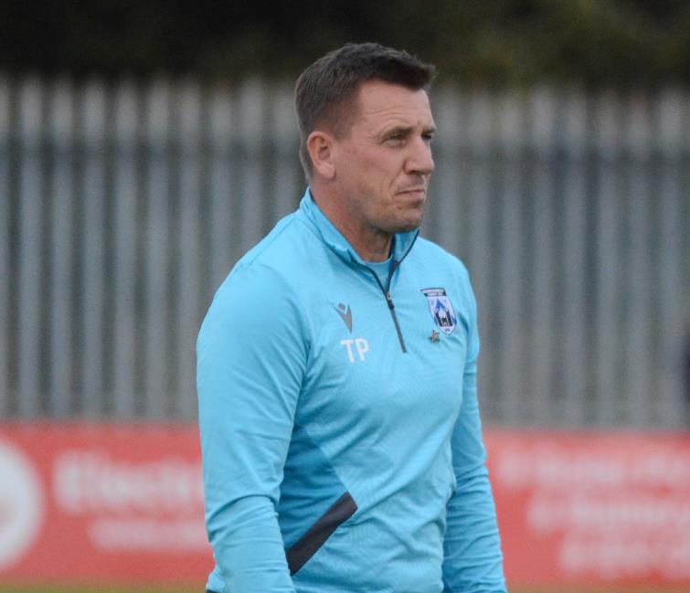 Haverfordwest County manager Tony Pennock has to settle for a point against the Nomads